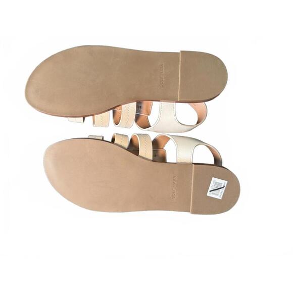 New Cole Haan Women's White Leather Sandals, Size 7.5 - Picture 3 of 4